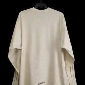 Balenciaga Ivory Relaxed Tee